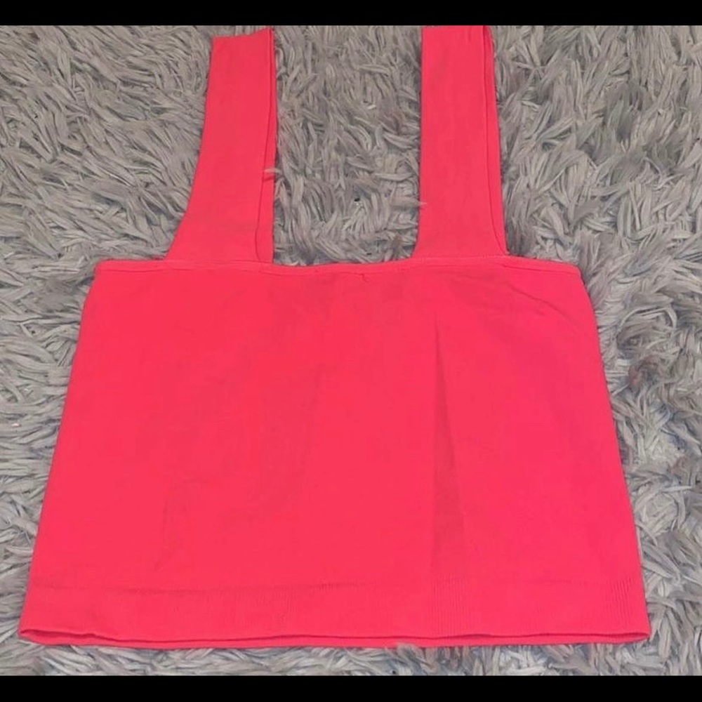Bright pink crop top